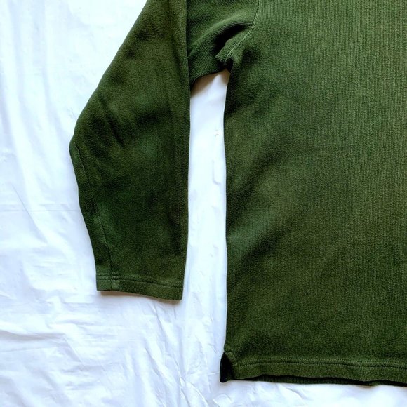 Eddie Bauer Sweater Mens Small Green 1/4 Zip Mock Pullover Long Sleeve Outdoor - Picture 7 of 12